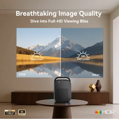 Projektor ETOE Seal Pro LED Full HD Wi-Fi Bluetooth Chromecast Google TV