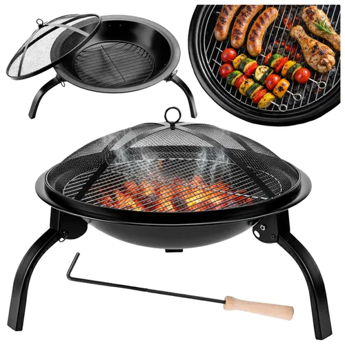 Grill węglowy VELACO VL07-BLACK Czarny
