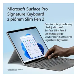 Klawiatura MICROSOFT Surface Pro Keyboard Czerwony Mak + Pióro Surface Slim Pen 2