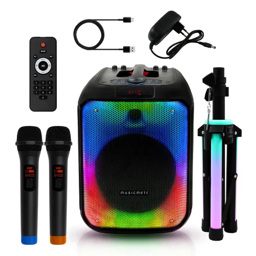 Power Audio Musicmate MM-SC1000 PartyPowerX 400W Bluetooth Radio FM Czarny