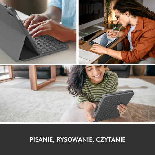 Etui na iPad LOGITECH Slim Folio Szary Klawiatura
