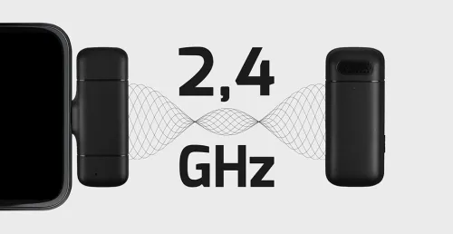 Mikrofon Natec NMI-2256 Hopper Lightning (2 sztuki) Bezprzewodowy MEMS Czarny