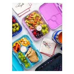 Yumbox Panino-FİFİ pink / Paris'in orta dikdörtgen öğle yemeği kutusu bir tepsi