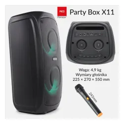 Power Audio Opticum Sound X11 Party Box 40W Bluetooth Radio FM Czarny