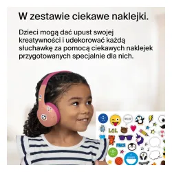 Słuchawki bezprzewodowe Belkin Soundform Mini dla dzieci Nauszne Bluetooth 5.3 Różowy