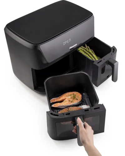 Air Fryer Frytkownica beztłuszczowa HISENSE HAF2700DCD 11l z podwójnym koszem 8 automatycznych programów