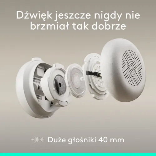 Słuchawki LOGITECH Zone Wired 2 Przewodowe, Nauszne, ANC Biały