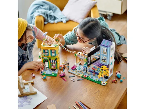 LEGO Friends 41732 şehir merkezinde iç mekan mağazası ve çiçekçi