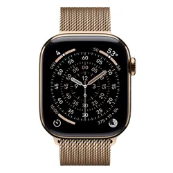 Apple Watch 11 GPS + Cellular 42mm koperta z tytanu (złoty) + bransoleta mediolańska (złoty)