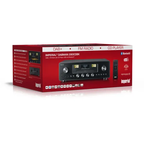 Radioodbiornik Imperial DABMAN 280CDBK Radio FM DAB+ Bluetooth Czarny