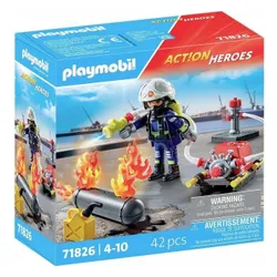 PLAYMOBIL ACT!ON HEROES 71826 STRAŻAK Z POMPĄ WODNĄ zestaw dla dzieci