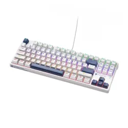 Klawiatura mechaniczna Machenike K500B-B87 Gamingowa Przewodowa Red Switch Biała