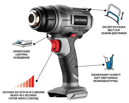 Строительный фен Graphite 58G082