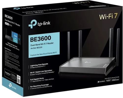 Router TP-LINK Archer BE220 2.4 / 5 GHz (DualBand), Wi-Fi Mesh