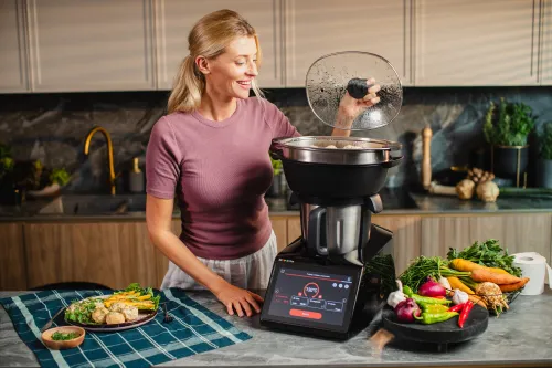 Wielofunkcyjny robot kuchenny ICOOOK 3.0 PLUS MRK-48P (WiFi) z wagą i krajarką w kostkę