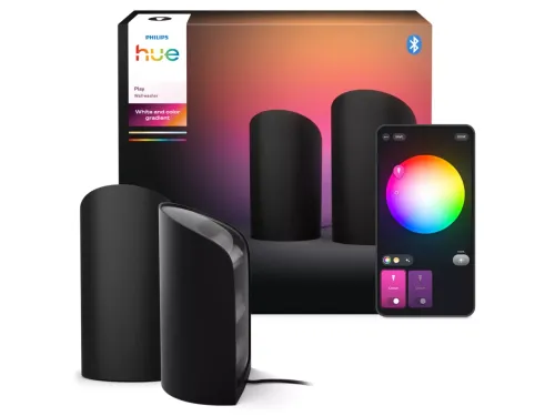 Lampa biurkowa Philips Hue Play do podświetlenia ściany Czarny 2szt.