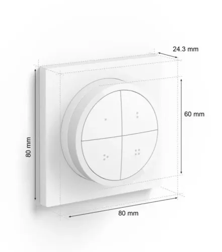 Regulator przyciemniania Philips Hue Przełącznik dotykowy Biały