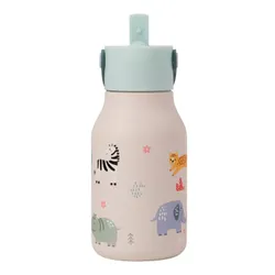 Butelka dziecięca na wodę Lund London Little Childrens Water Bottle 400 ml - safari