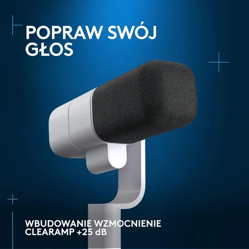 Mikrofon Logitech Yeti Studio Przewodowy Dynamiczny Biały