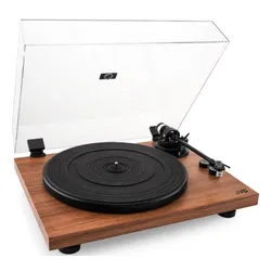 Gramofon JVC AL-E534M Drewno, Manualny, Napęd paskowy, Prędkość odtw. 33 1/3,45 obr./min