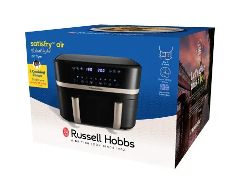 Frytkownica beztłuszczowa Russell Hobbs Satis Fry DualBaske 27680-56 2800W 9l