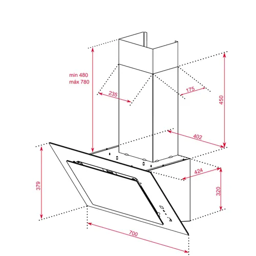 Вытяжка Teka DVT 78660 TBS WH Белый