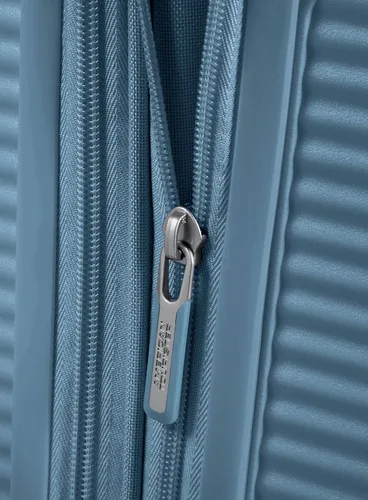 American Tourister Soundbox-stone blue Büyük Genişletilebilir Bavul