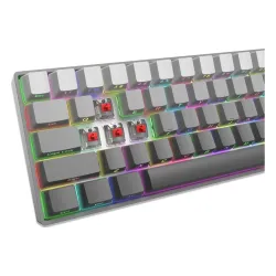 Klawiatura gamingowa White Shark Nunchaku szara Gradient Red Switch RGB Hot-Swap