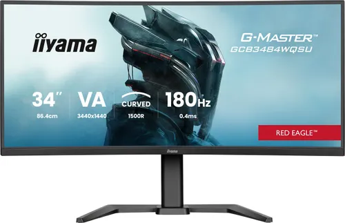 Monitor IIYAMA G-Master GCB3484WQSU-B1 34" 3440 x 1440 180Hz 0.4 [MPRT] Curved