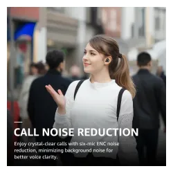 Słuchawki bezprzewodowe Tozo AeroSound Dokanałowe Bluetooth 5.3 Czarny