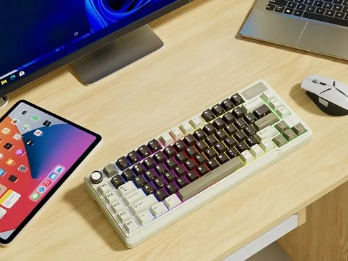 Klawiatura ROYAL KLUDGE L75 Mocha Grey Cream Switch