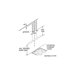 Okap Bosch DWB66DM50 Srebrny