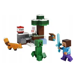 KLOCKI LEGO MINECRAFT 21583 Przygoda Steve’a w tajdze, zestaw +6 lat