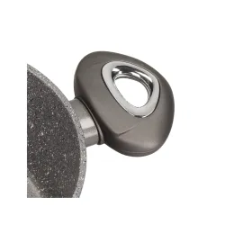 Garnek aluminiowy z pokrywką VALDINOX ROCK SZARY 1,8 l