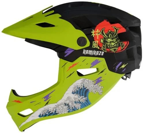 Kask KAMIKAZE Ronin Zielony Full Face (rozmiar S)