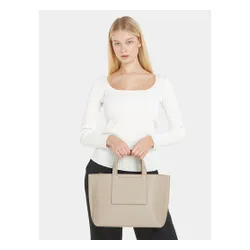 Calvin Klein Ck Set Tote Medium Handbag K60K611077 Бежевый