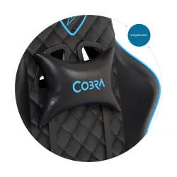 Fotel Cobra Draco CRF192 Gamingowy do 130kg Skóra ECO Czarno-niebieski