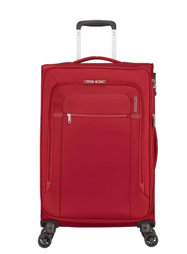 Walizka średnia American Tourister Crosstrack - red/grey