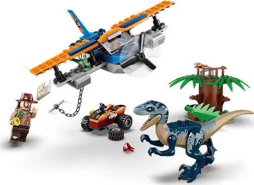 Конструктор Lego Jurassic World велоцираптор: на помощь биплану (75942)