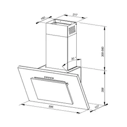 Okap MPM 60-OV-09 Czarny