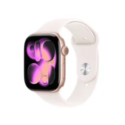 Apple Watch Series 11 GPS + Cellular 42mm z aluminium Różowe złoto Pasek sportowy Łagodny róż M/L