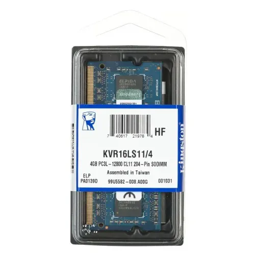 Pamięć Kingston DDR3L 4GB 1600 CL11 SODIMM