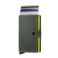 Secrid Miniwallet Mat-yeşil / kireç Kompakt RFID Cüzdanı