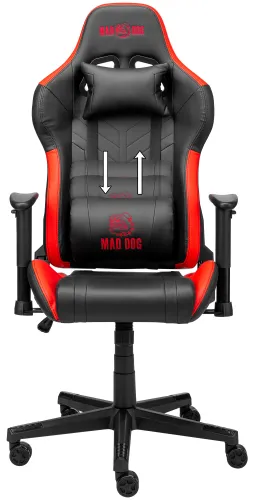 Fotel MAD DOG GCH701R Czarno-czerwony