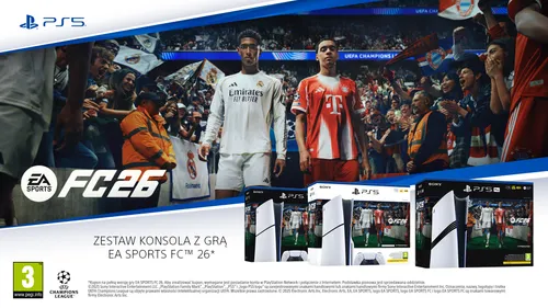 Konsola SONY PlayStation 5 Digital Slim Edition + FC26 (klucz aktywacyjny)