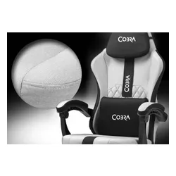 Fotel COBRA Player 5.0 CRF55GR Szary + podnóżek
