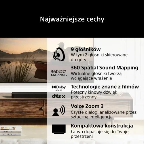 Soundbar Sony BRAVIA Theatre Bar 7 HTA7100.CEL 5.0.2 405W Wi-Fi Bluetooth AirPlay Dolby Atmos DTS:X