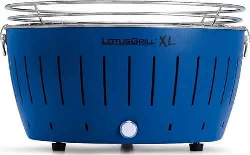 LotusGrill Kömür bahçe ızgarası XL 40 cm x 40 cm Mavi + Kılıf