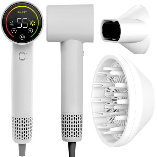 Suszarka BEAUTYME HD975 SMART z czujnikiem temperatury i panelem dotykowym Biała 1600W