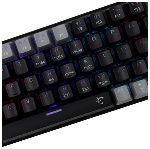 Klawiatura gamingowa White Shark Wakizashi Blue przewodowa mechaniczna podświetlana czarno-szara